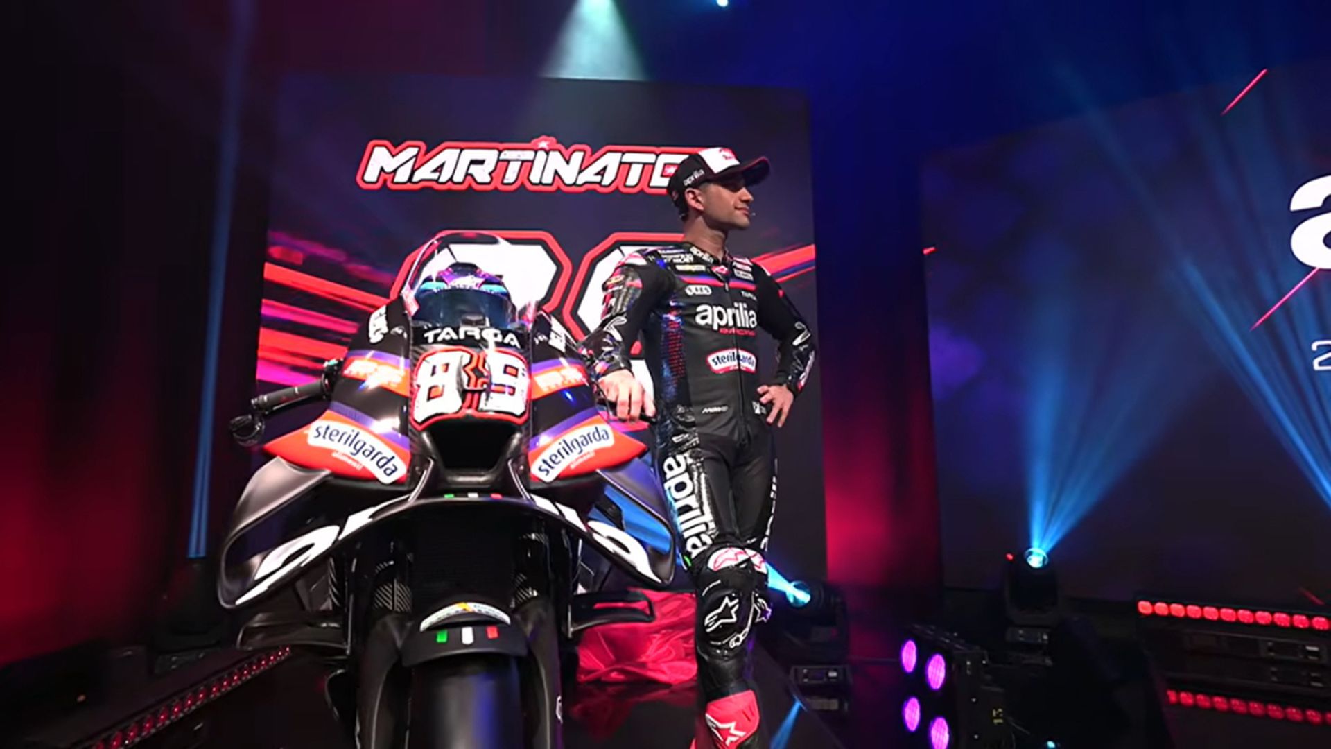 Jorge Martín, en la presentación de Aprilia