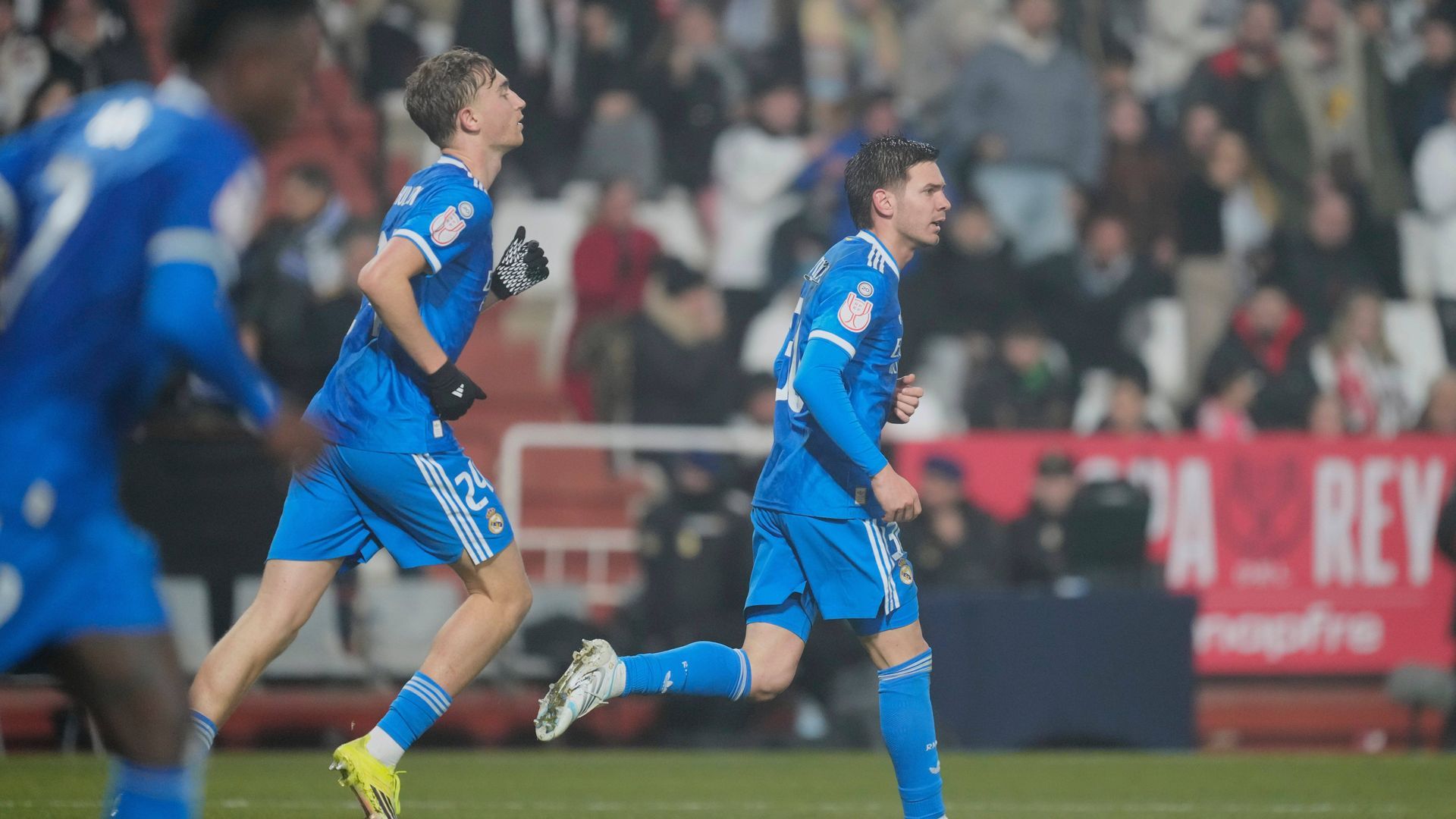 Mastantuono tras su gol contra el Albacete