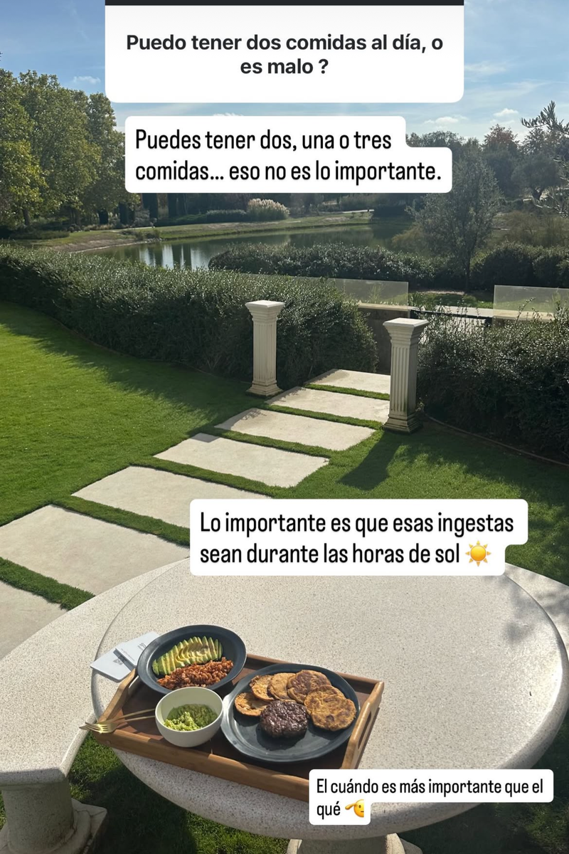 Para él lo importante es comer cuando hay sol