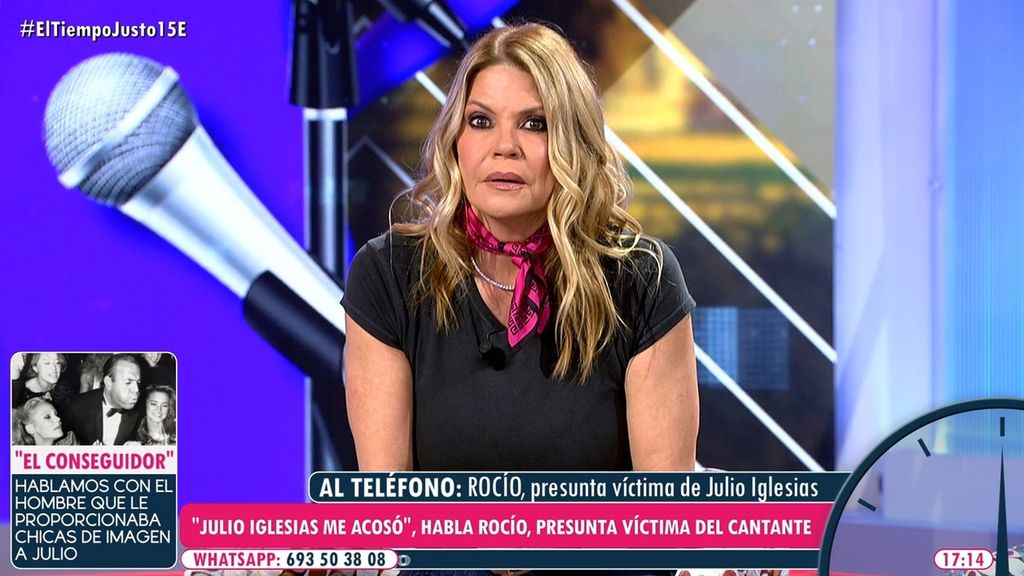 Salta la tensión entre Makoke y una presunta víctima de Julio Iglesias, en 'El tiempo justo': "No estás diciendo la verdad"