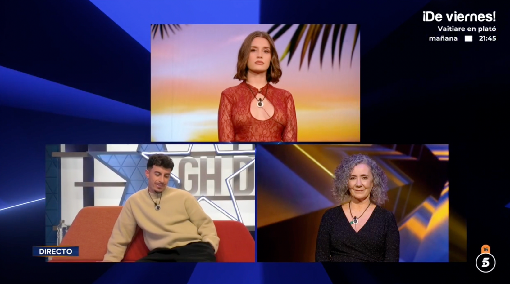 Sandra, Juanpi y la madre de Juanpi en la casa