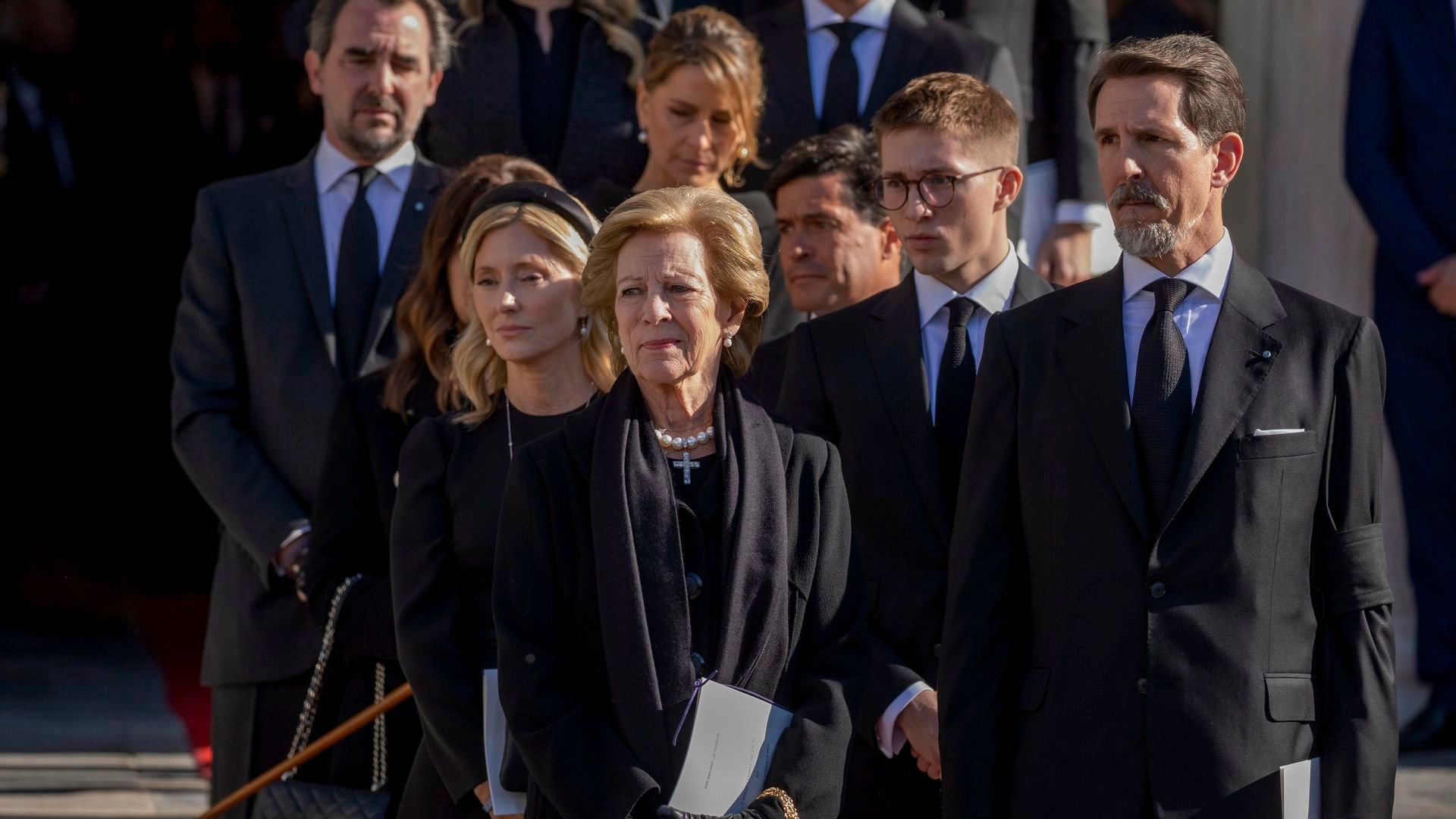 La familia real griega, en el funeral del rey Constantino en 2023
