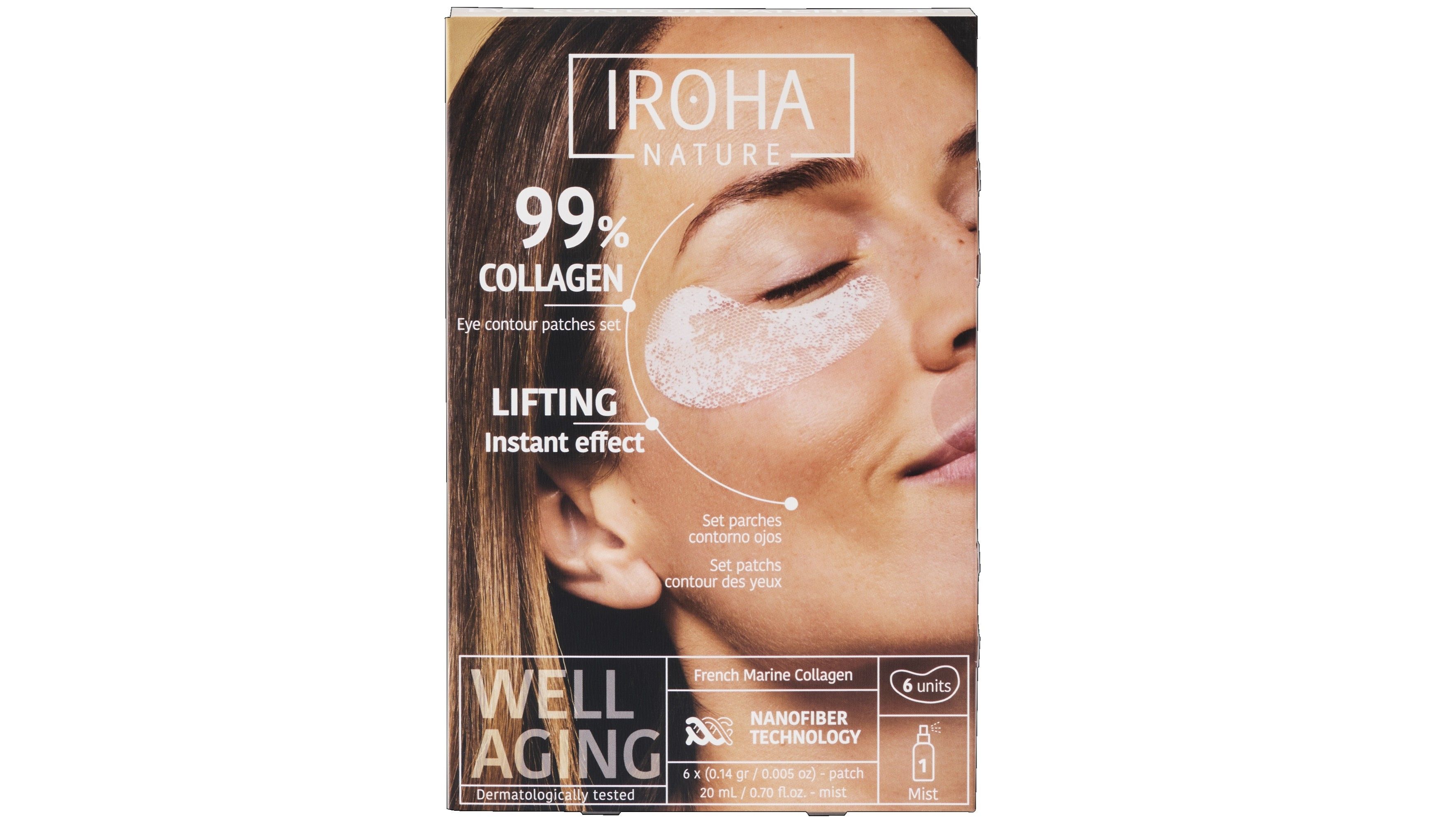Parches Ojos 99% Colágeno de Iroha Nature