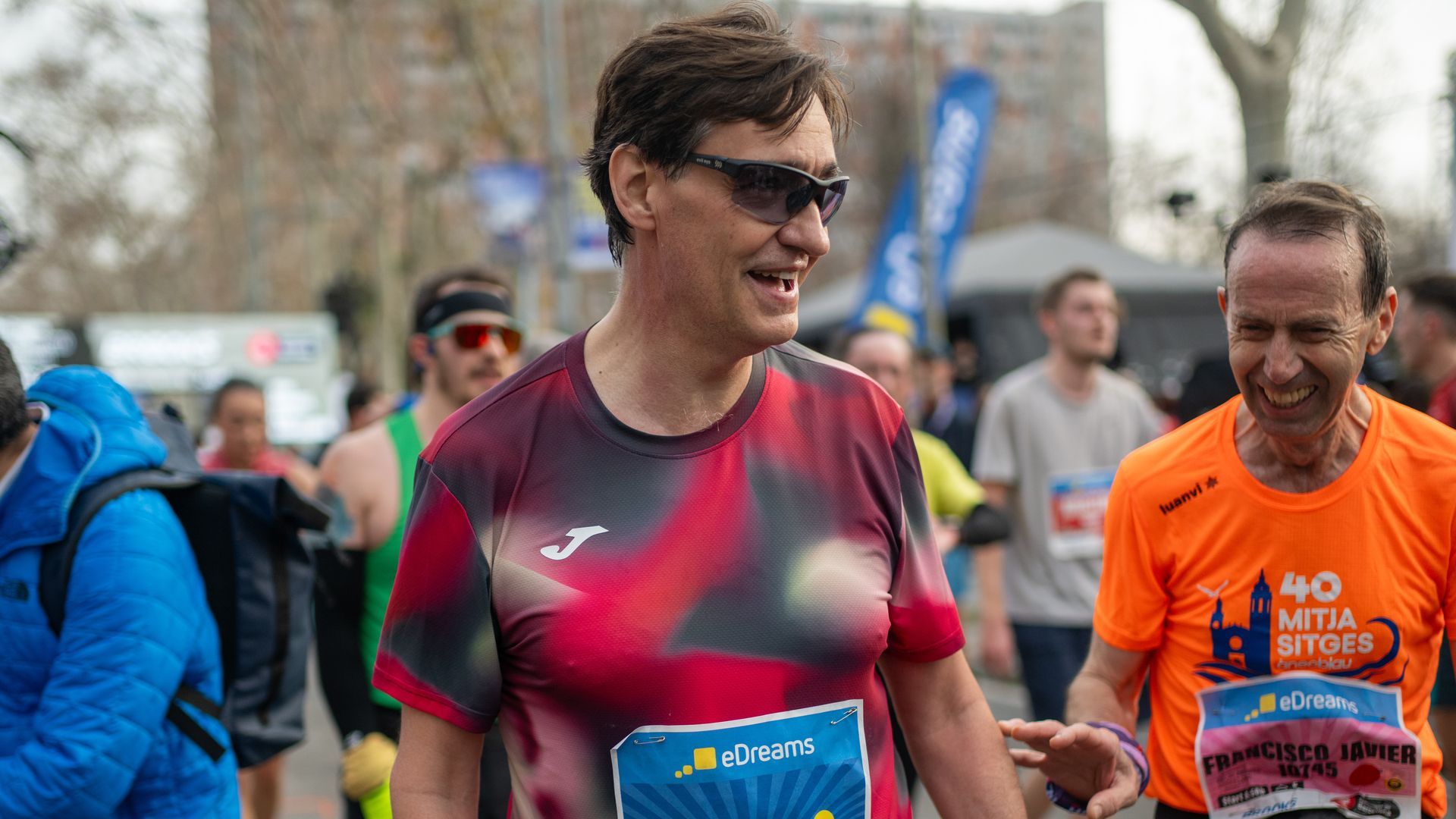 Imagen de archivo del presidente de la Generalitat, Salvador Illa, participando en la eDreams Mitja Marató de Barcelona