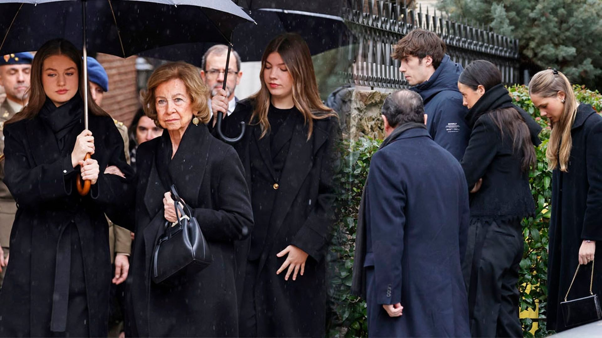 La familia real, en la despedida a Irene de Grecia en Madrid