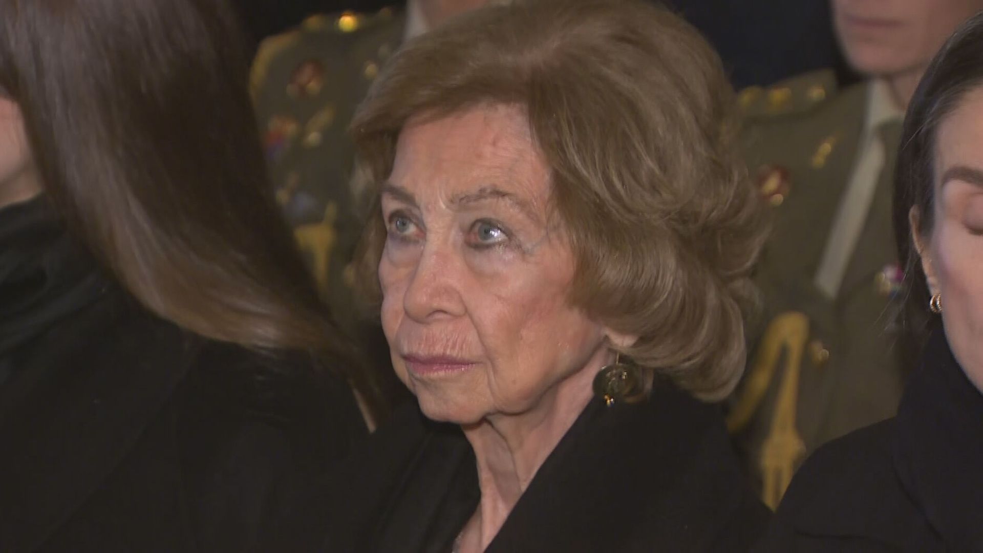 La reina Sofía en el velatorio de Irene de Grecia