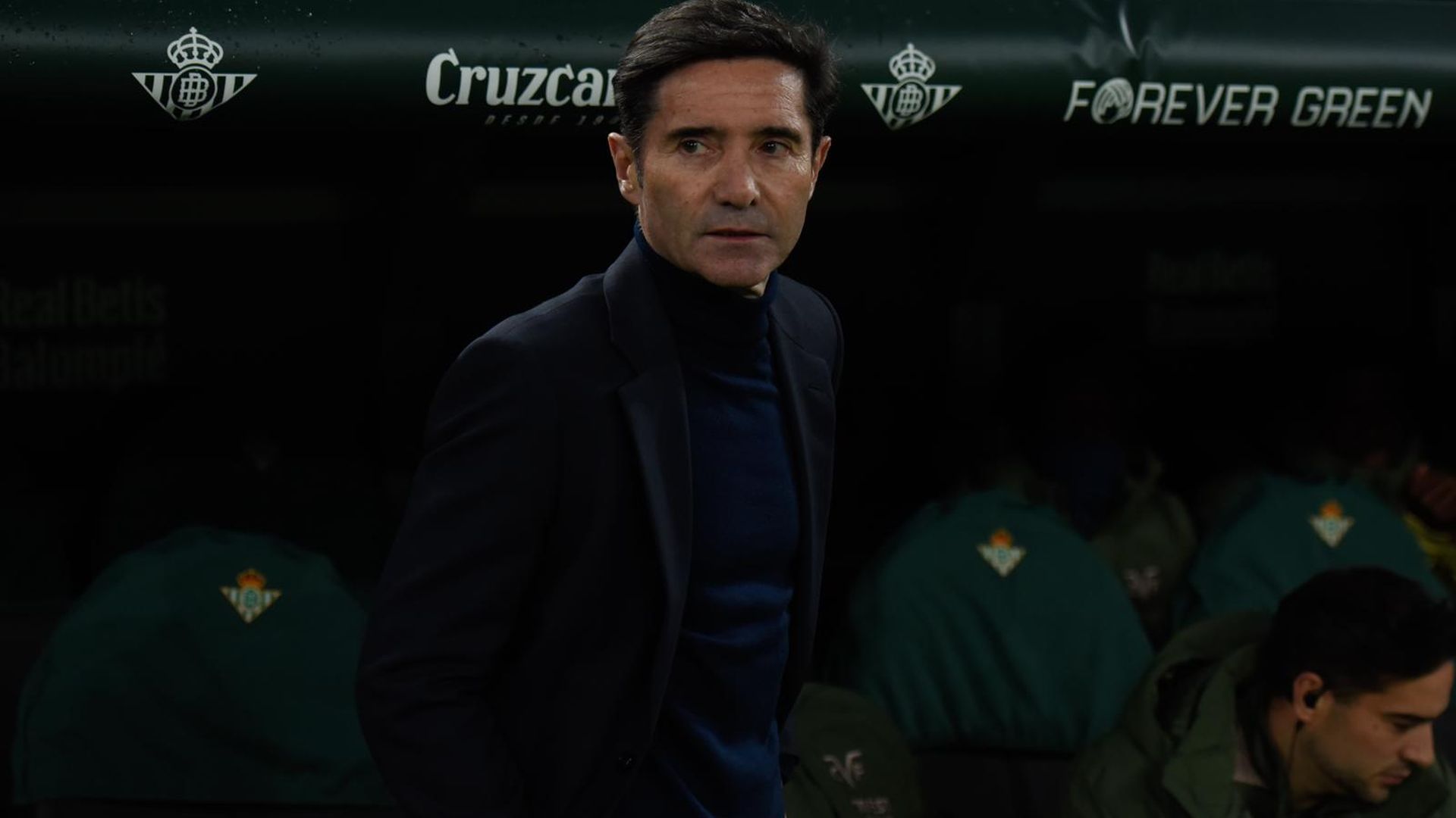 Marcelino García Toral, en el Betis-Villarreal