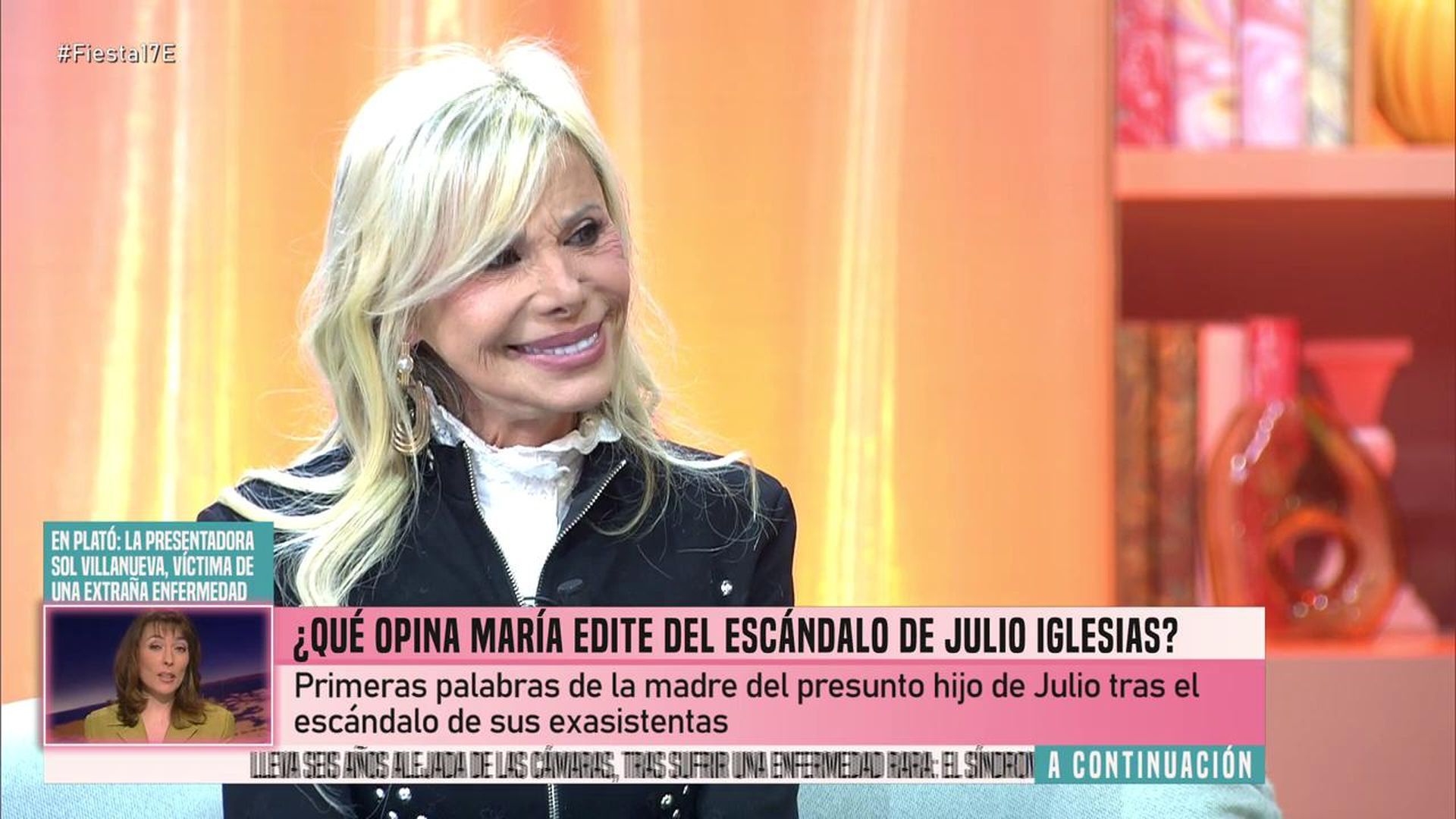 María Edite, durante su intervención en 'Fiesta'