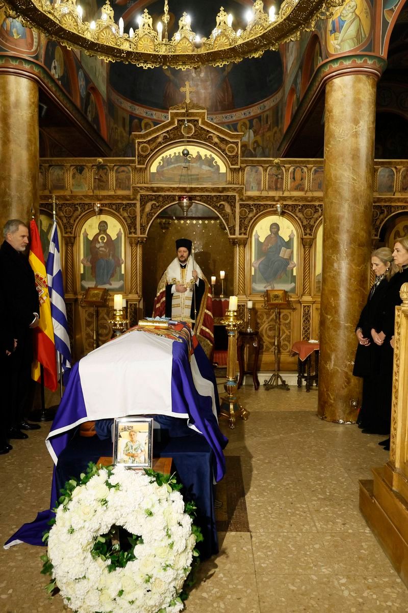 Una imagen del interior de la misa por Irene de Grecia en la Catedral Ortodoxa de Madrid