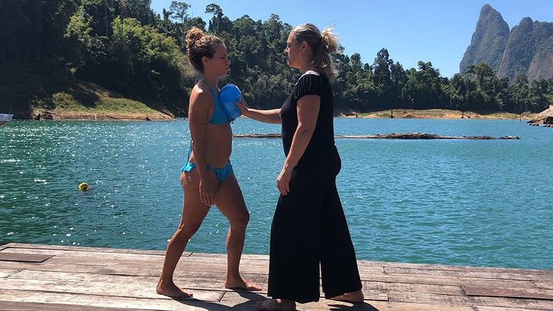 Bibiana Badenes durante una sesión de trabajo