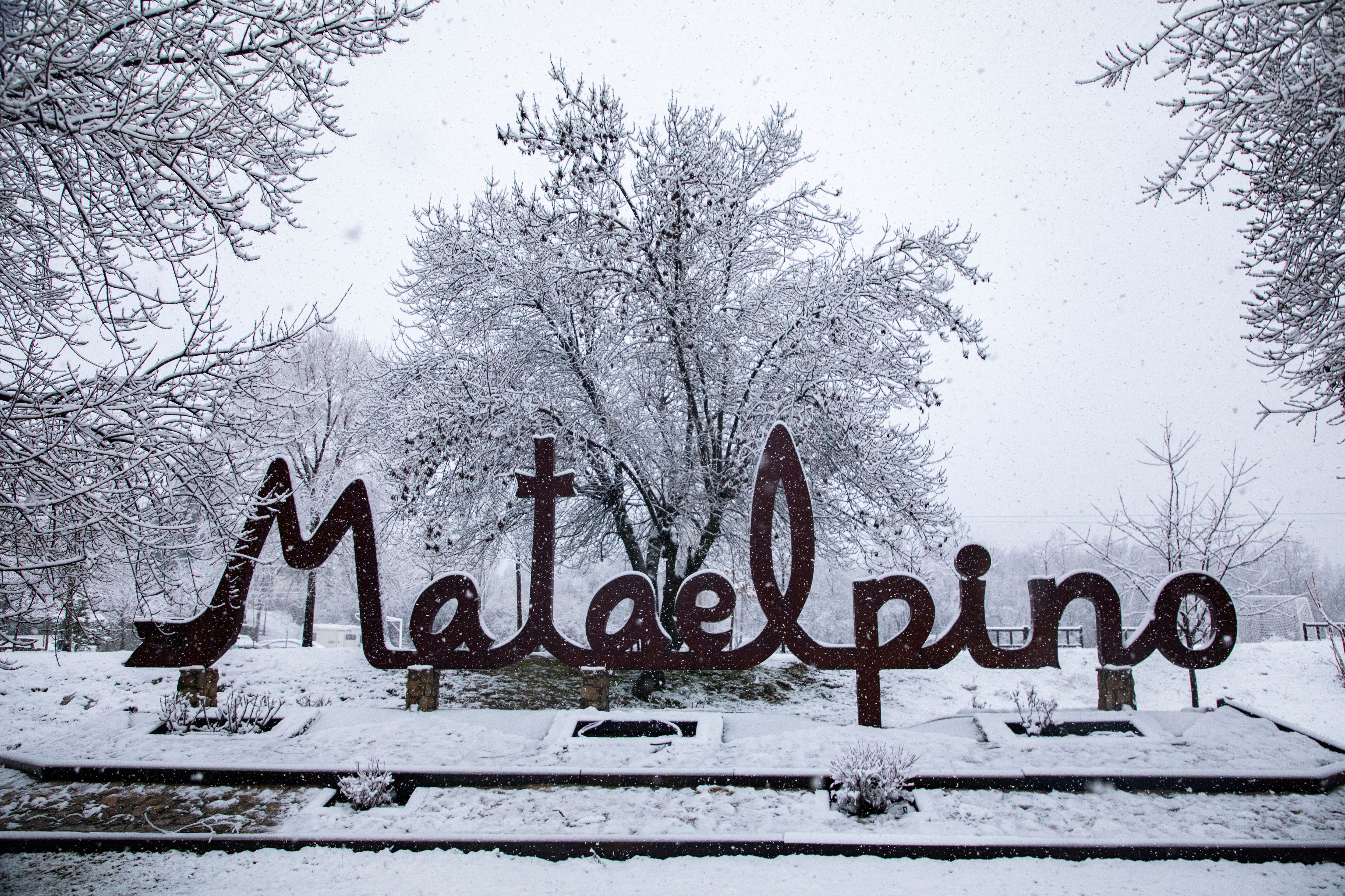 Fotografía de la nevada que cayó en Mataelpino