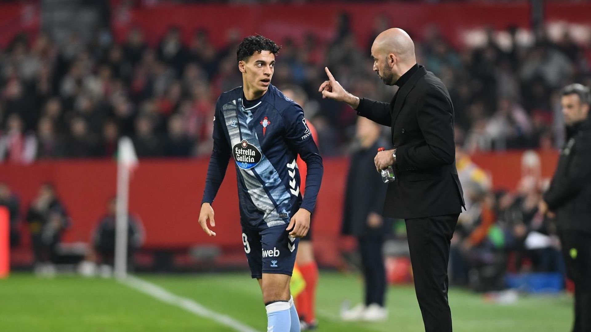 Giráldez y El-Abdellaoui, en el Sevilla-Celta