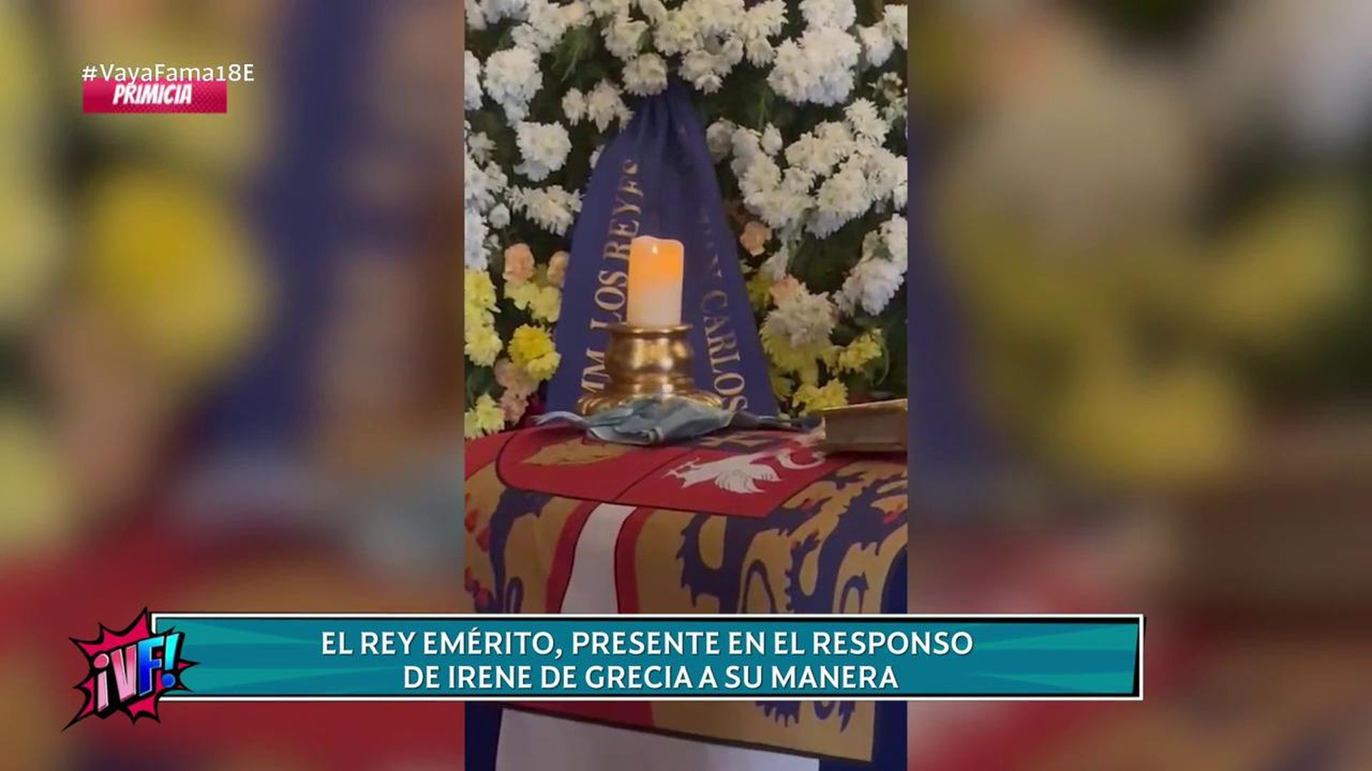 La corona de flores de Juan Carlos de Borbón