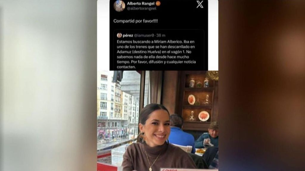 El grito de auxilio de la tía de Miriam del Rosario, desaparecida tras el accidente en Adamuz: "Nos tienen totalmente desinformados"