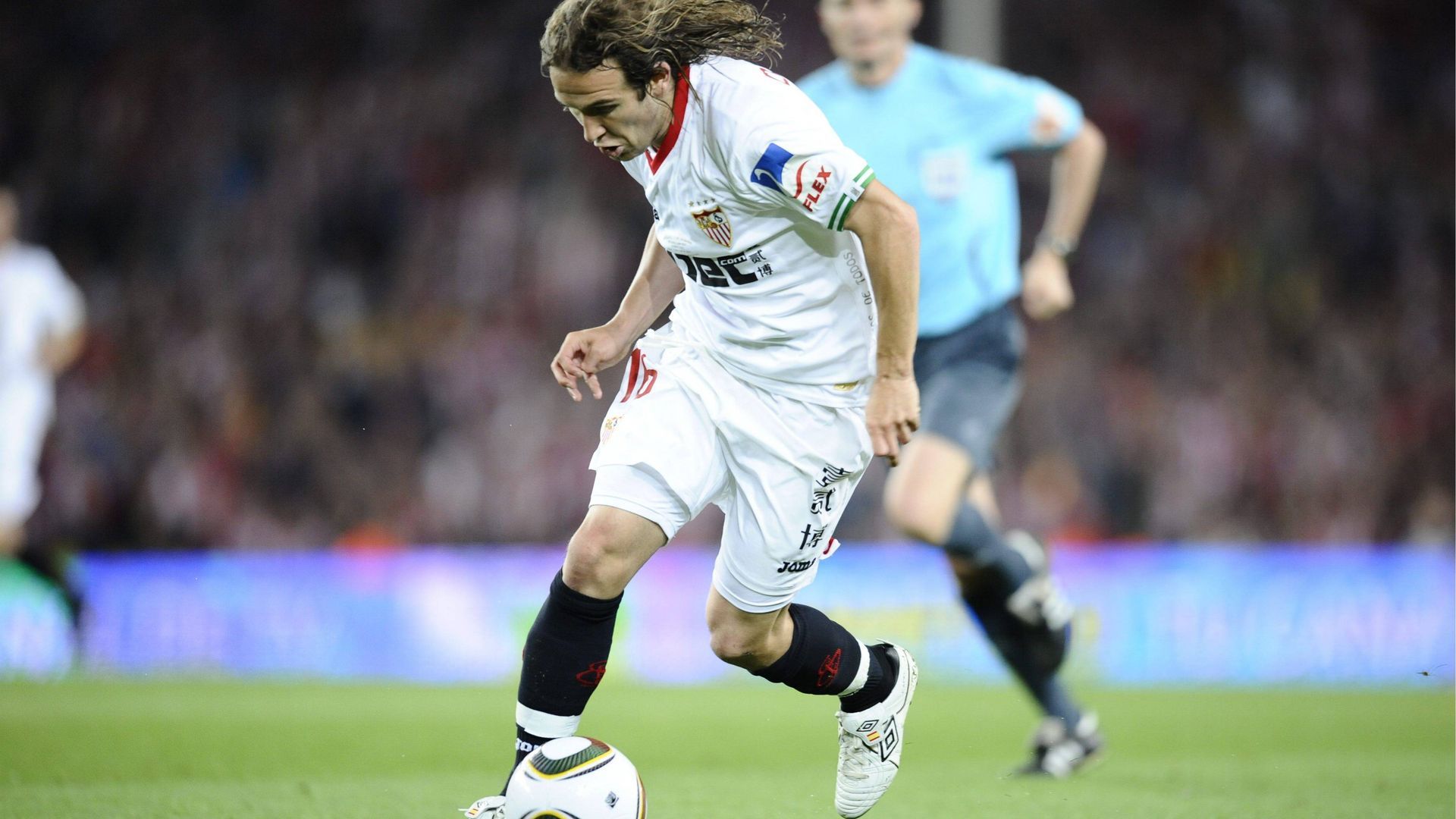 Diego Capel, jugando con el Sevilla