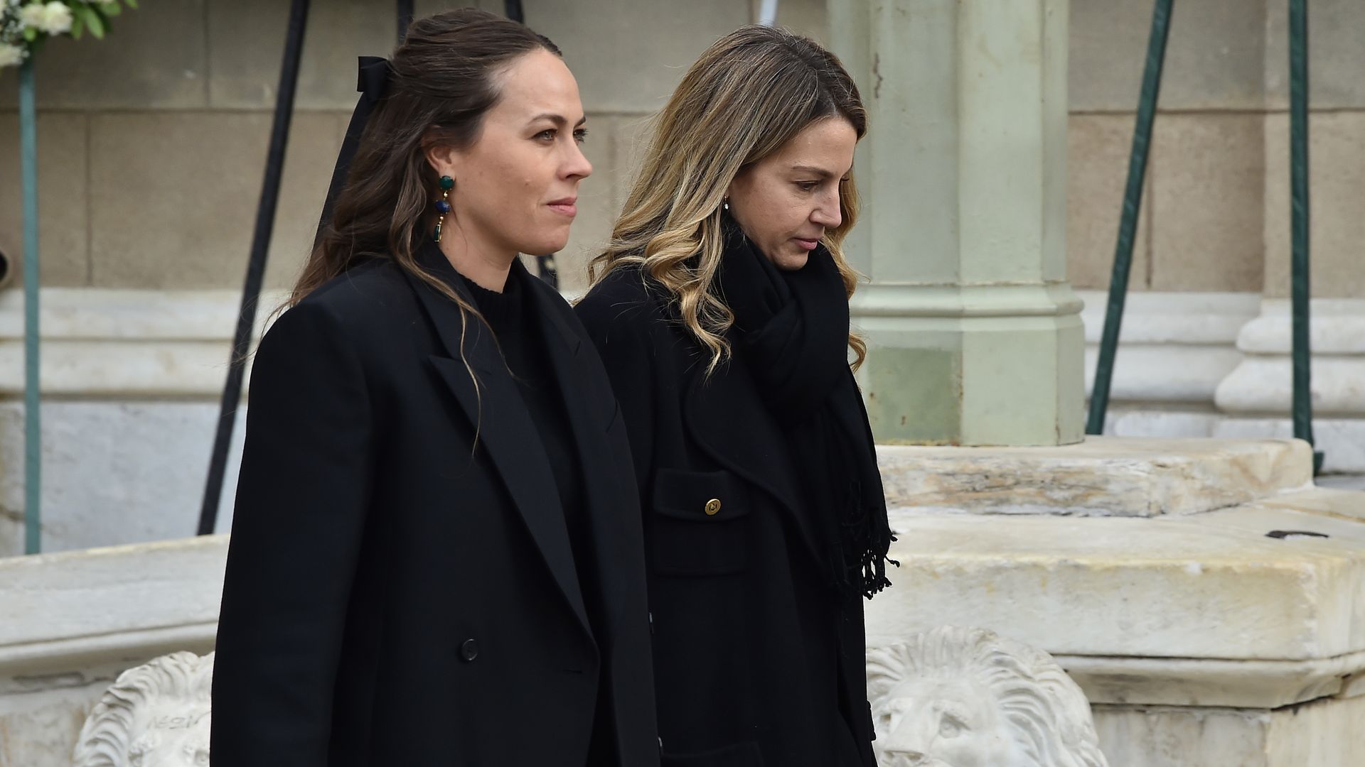 La princesa Nina de Grecia, en el funeral en la catedral metropolitana de Atenas