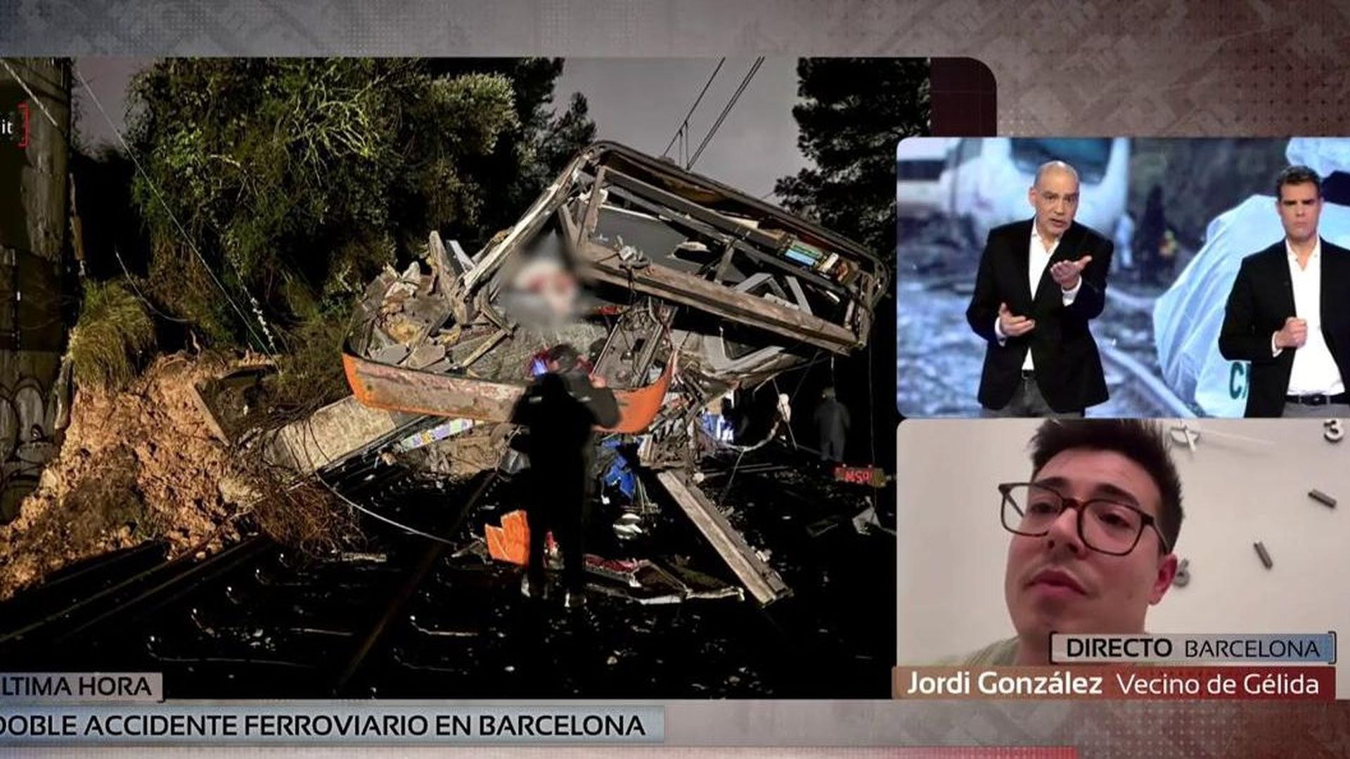 Un vecino, sobre el accidente de tren de Rodalies en Gélida (Barcelona): "Parece que la tierra se ha levantado"