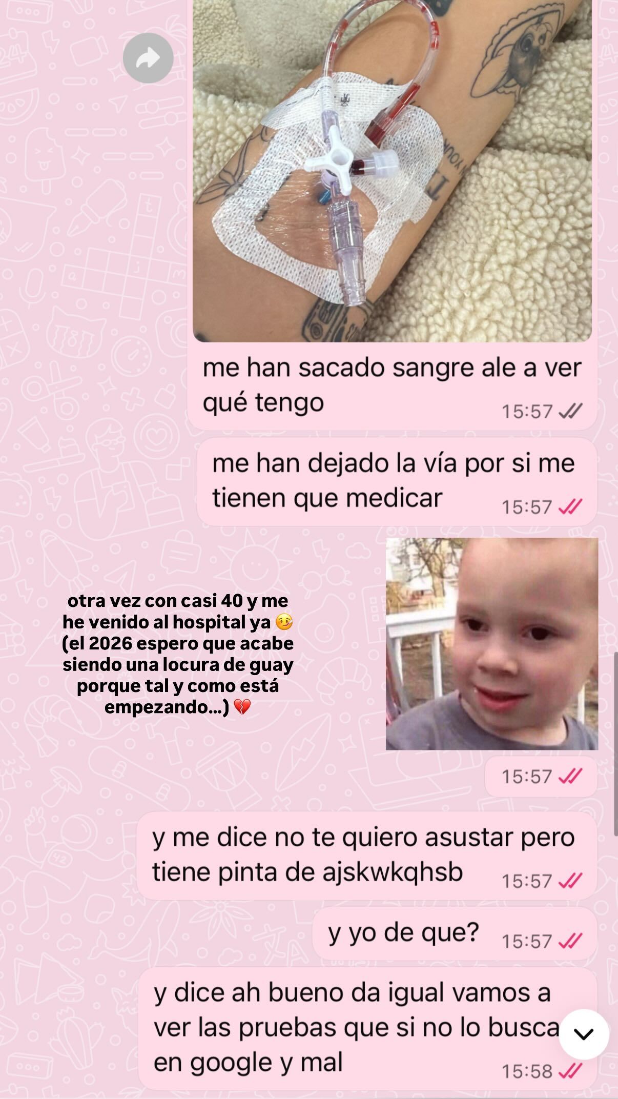 Conversación de Naomi en el hospital