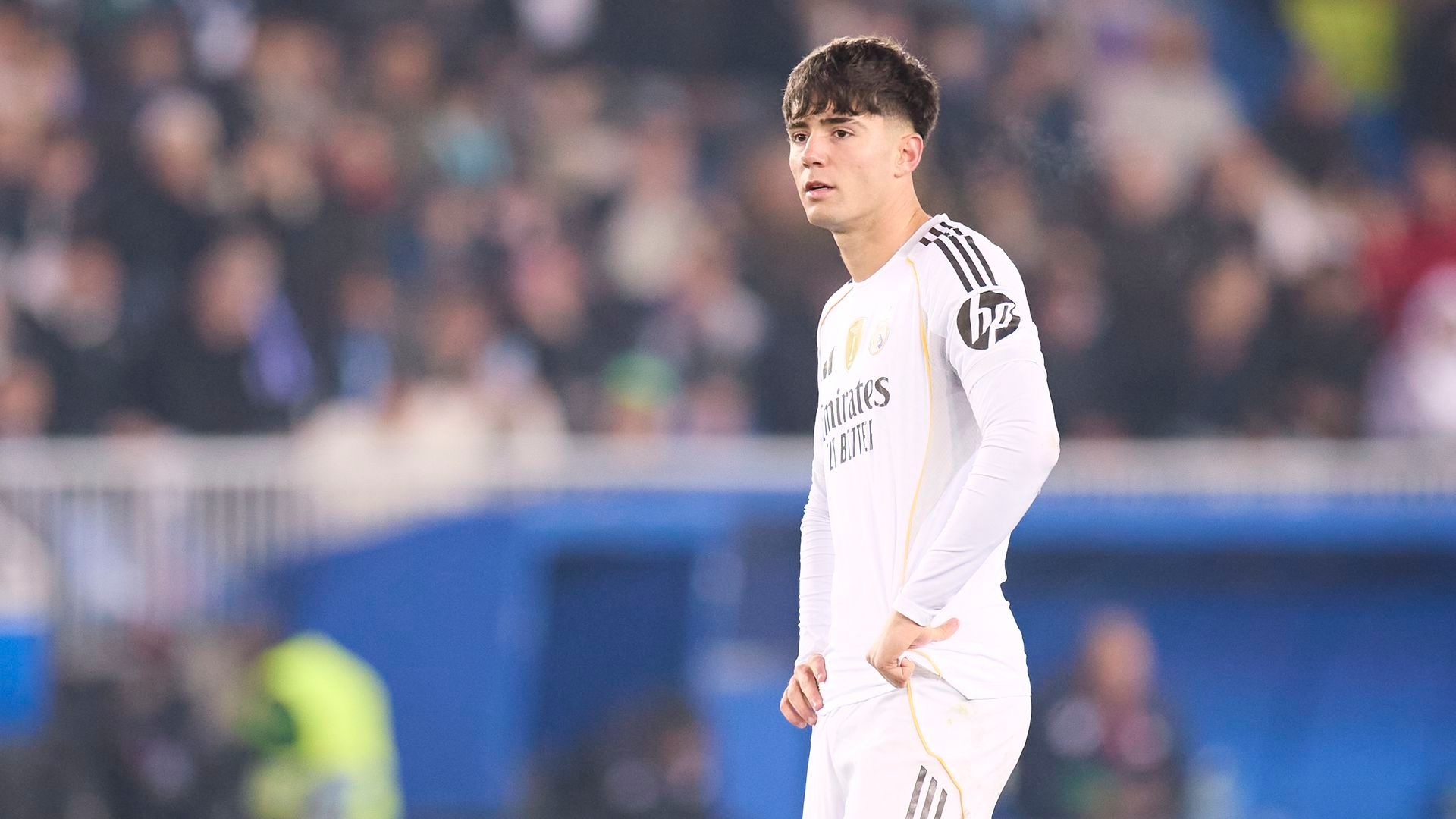Víctor Valdepeñas en su debut con el Real Madrid
