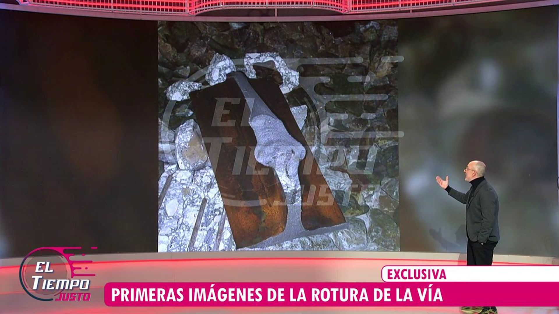Imagen tomada de la rotura de la vía minutos después del accidente en Adamuz