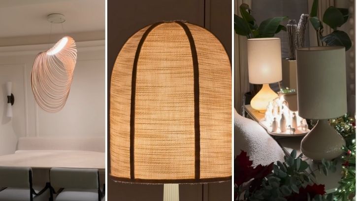 Algunas de las lámparas del salón de Tamara