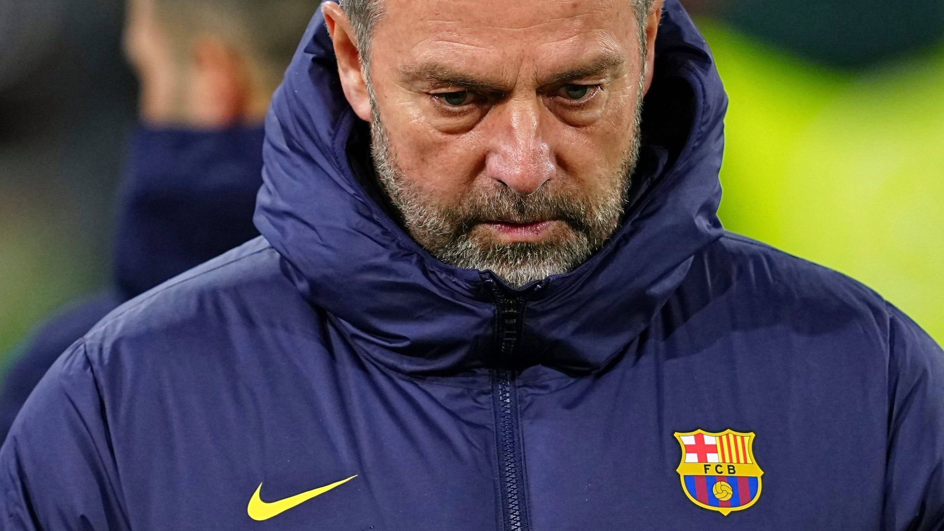 Hansi Flick en un partido con el Barça Hansi Flick en un partido con el Barça