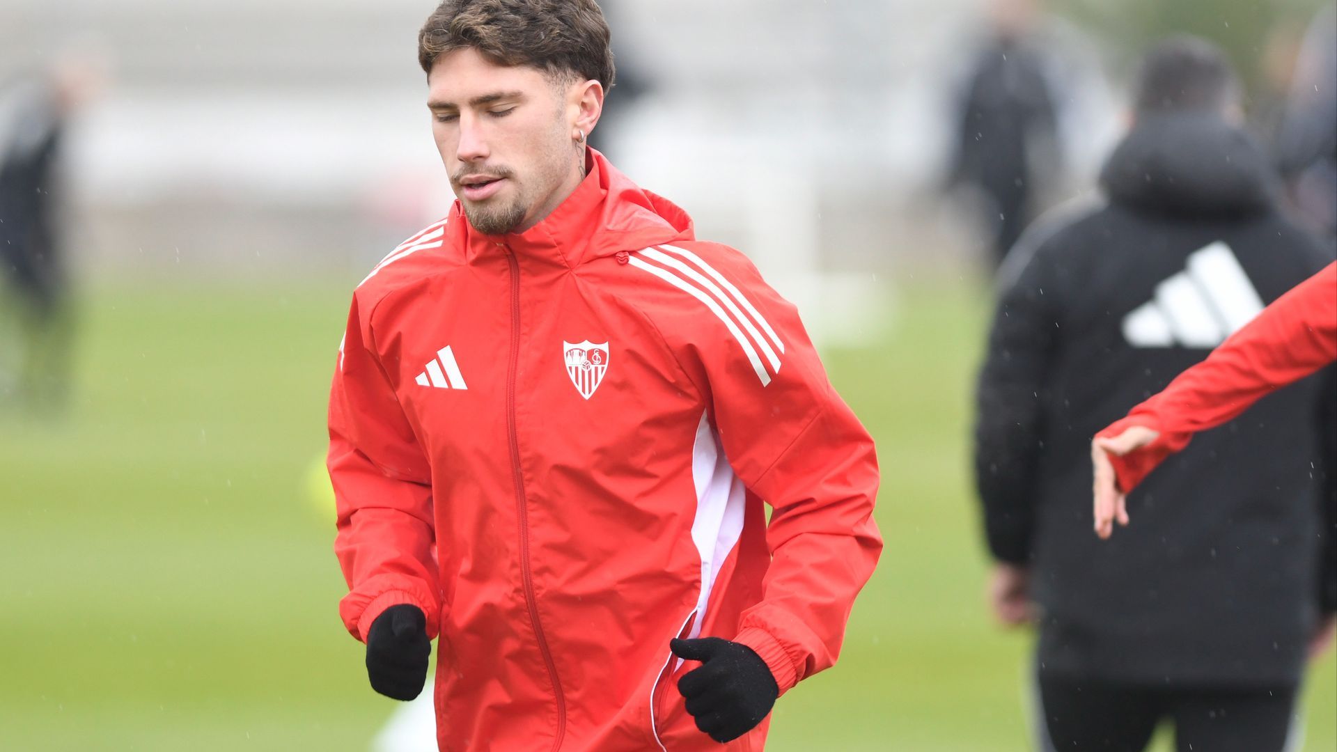 José Ángel Carmona, en el entrenamiento