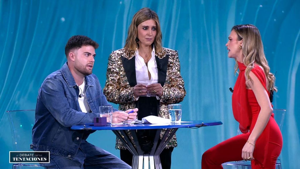 La conversación más intensa entre Darío y Almudena en 'El debate final de las tentaciones' hace que el plató se rompa: Marta Peñate, la más afectada