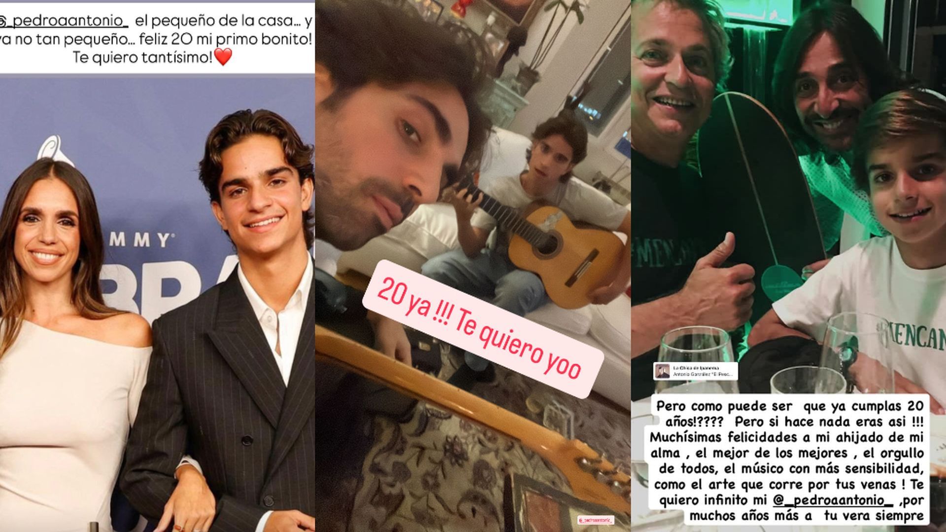 La felicitación de Elena Furiase, Guillermo Furiase y Mariola Orellana a Pedro Antonio Lazaga