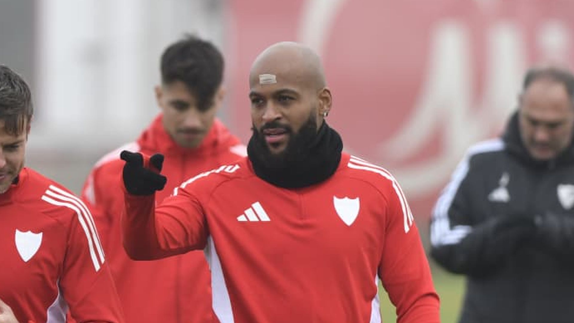 Marcao, en un entrenamiento