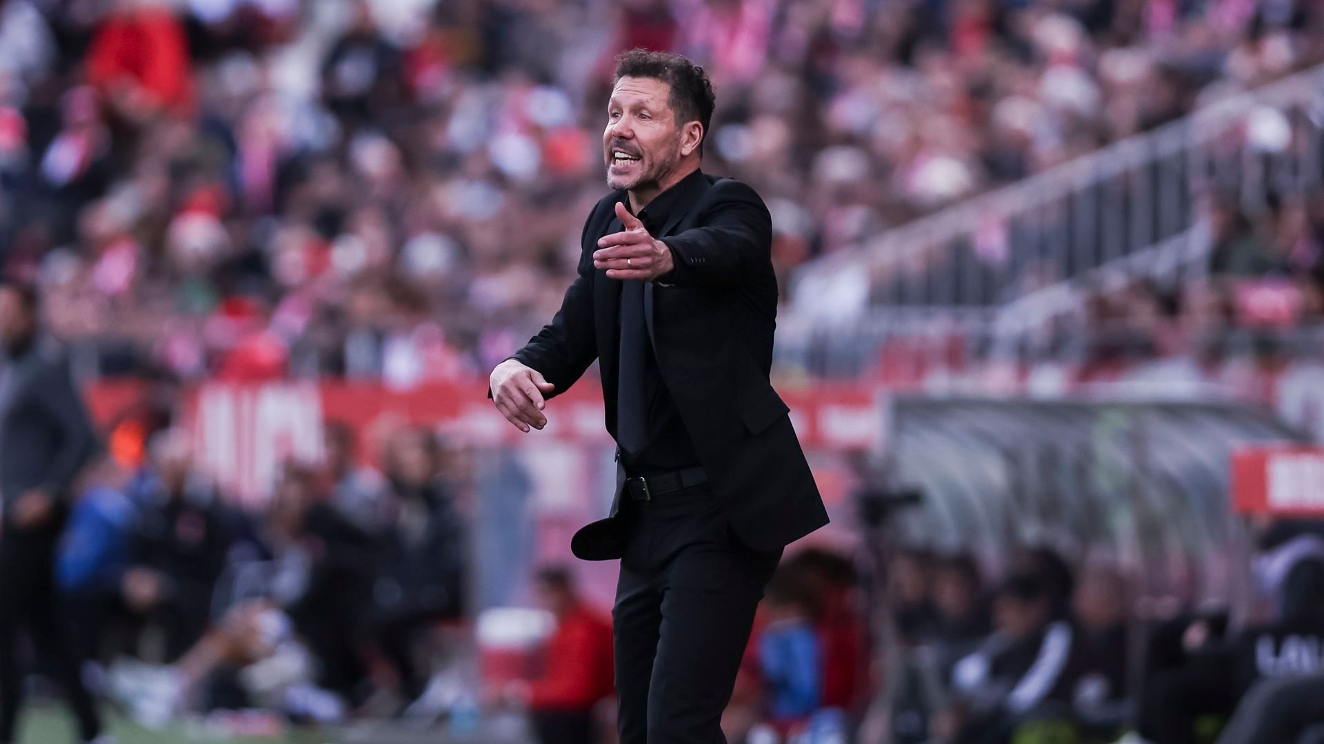 Simeone durante un partido del Atlético de Madrid