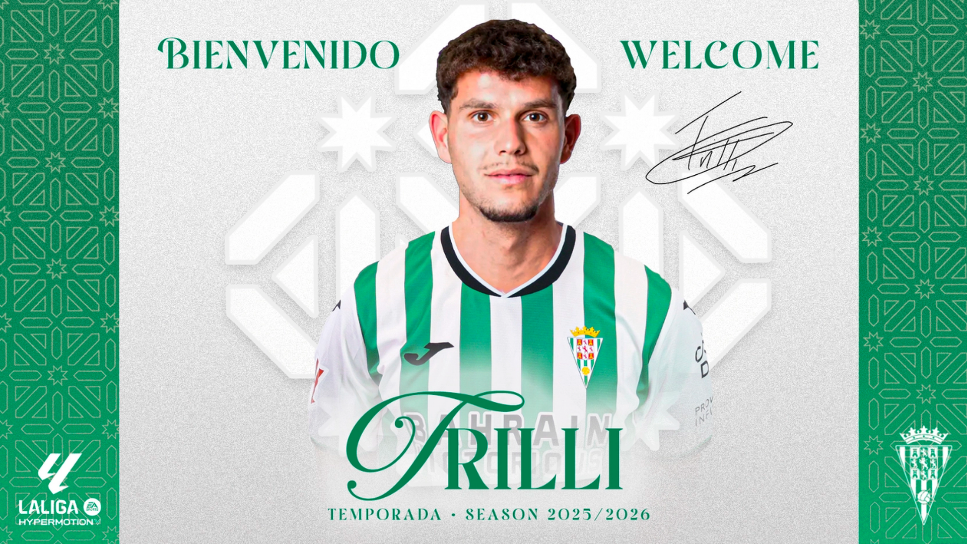 Trilli, nuevo jugador del Córdoba. Trilli, nuevo jugador del Córdoba.