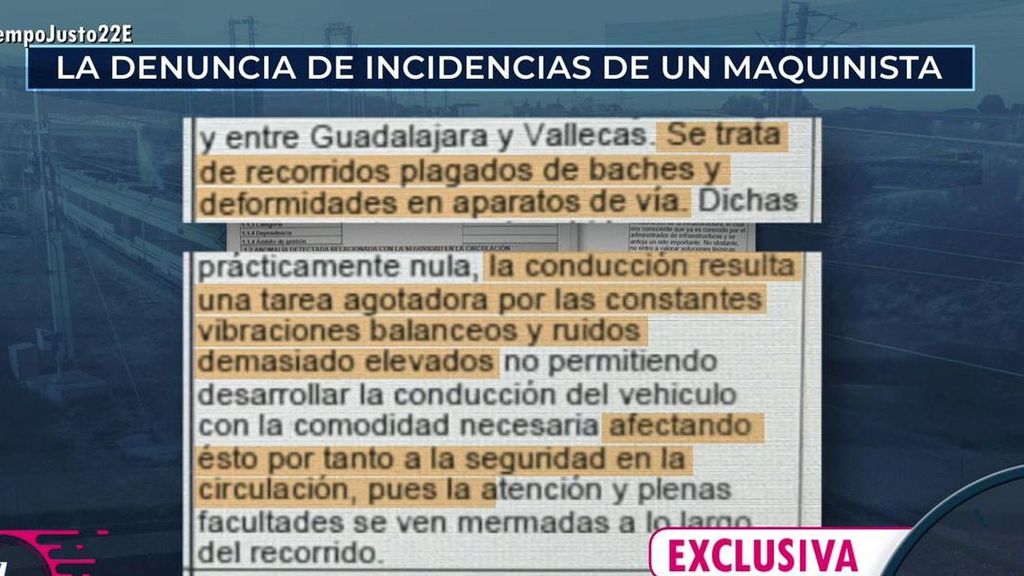 Exclusiva | La denuncia oficial de un maquinista interno de Renfe sobre el estado de las vías: "La conducción resulta una tarea agotadora"