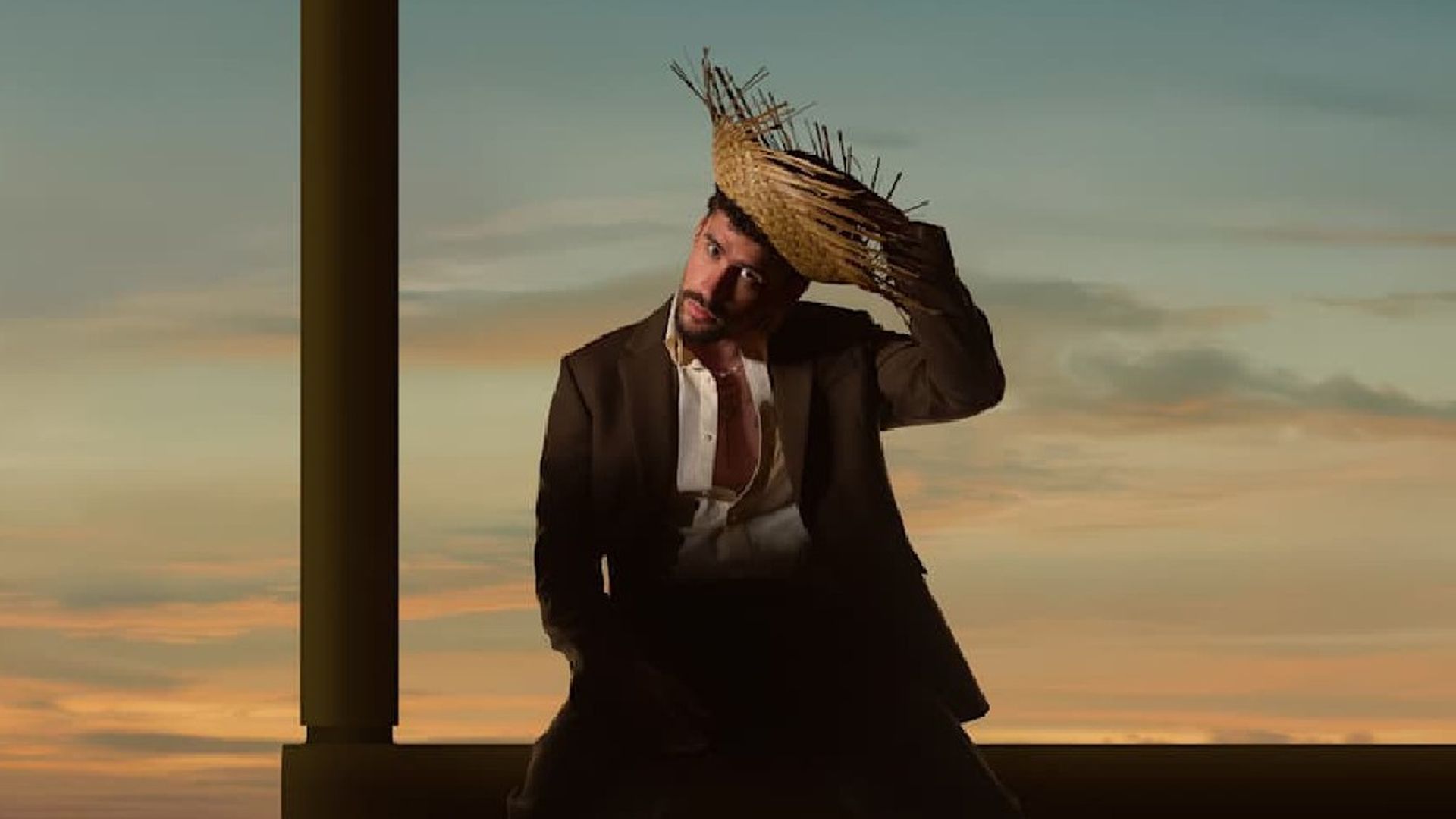 Bad Bunny durante el anuncio del half-time show de la Super Bowl 2026 Bad Bunny durante el anuncio del half-time show de la Super Bowl 2026