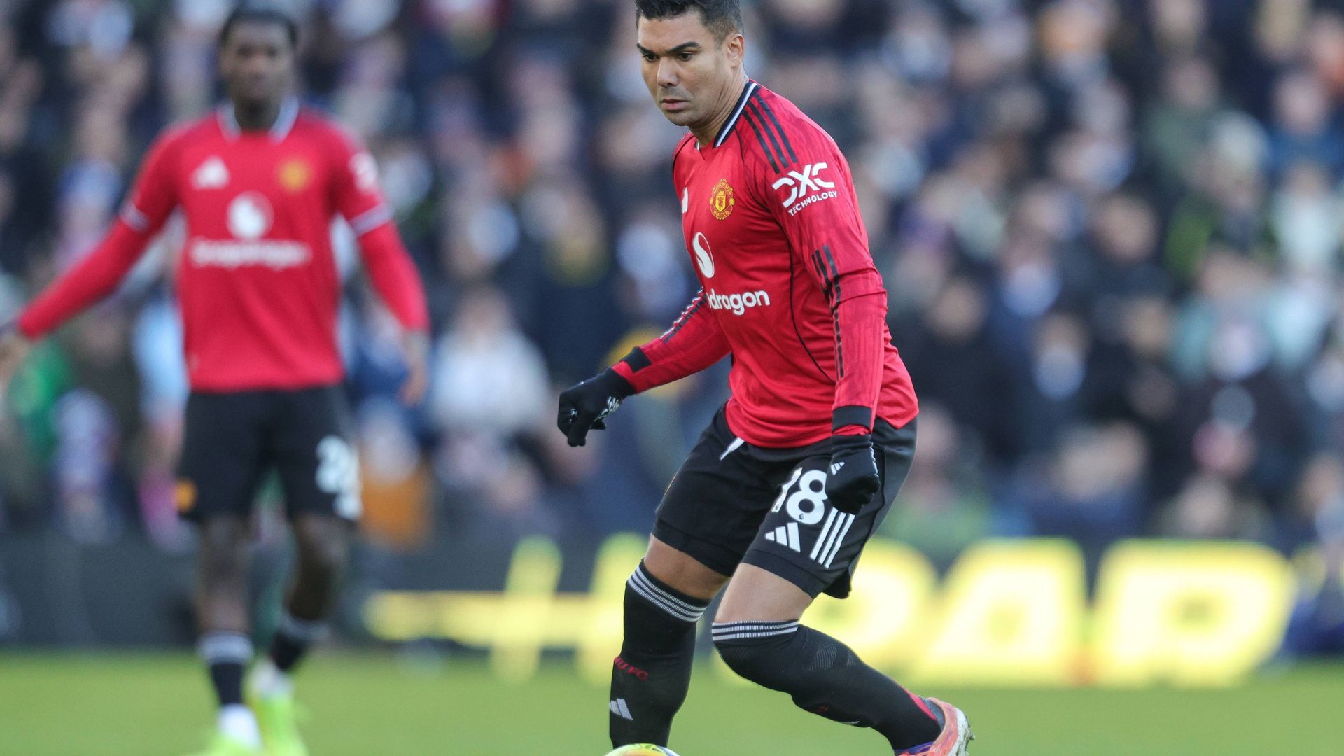 Casemiro, en un partido del Manchester United