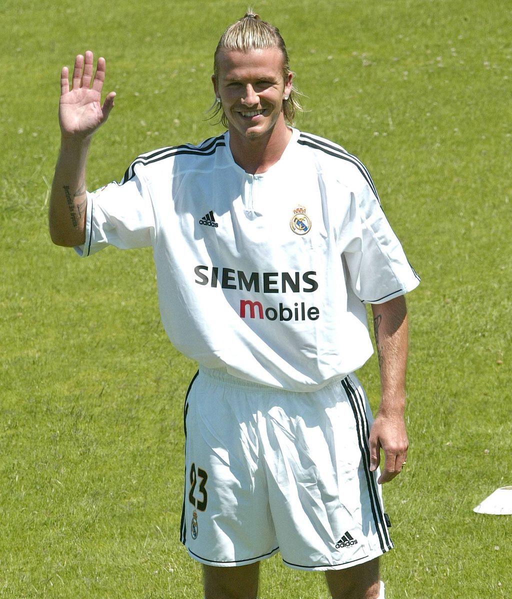 Cuando David Beckham jugaba en el Real Madrid