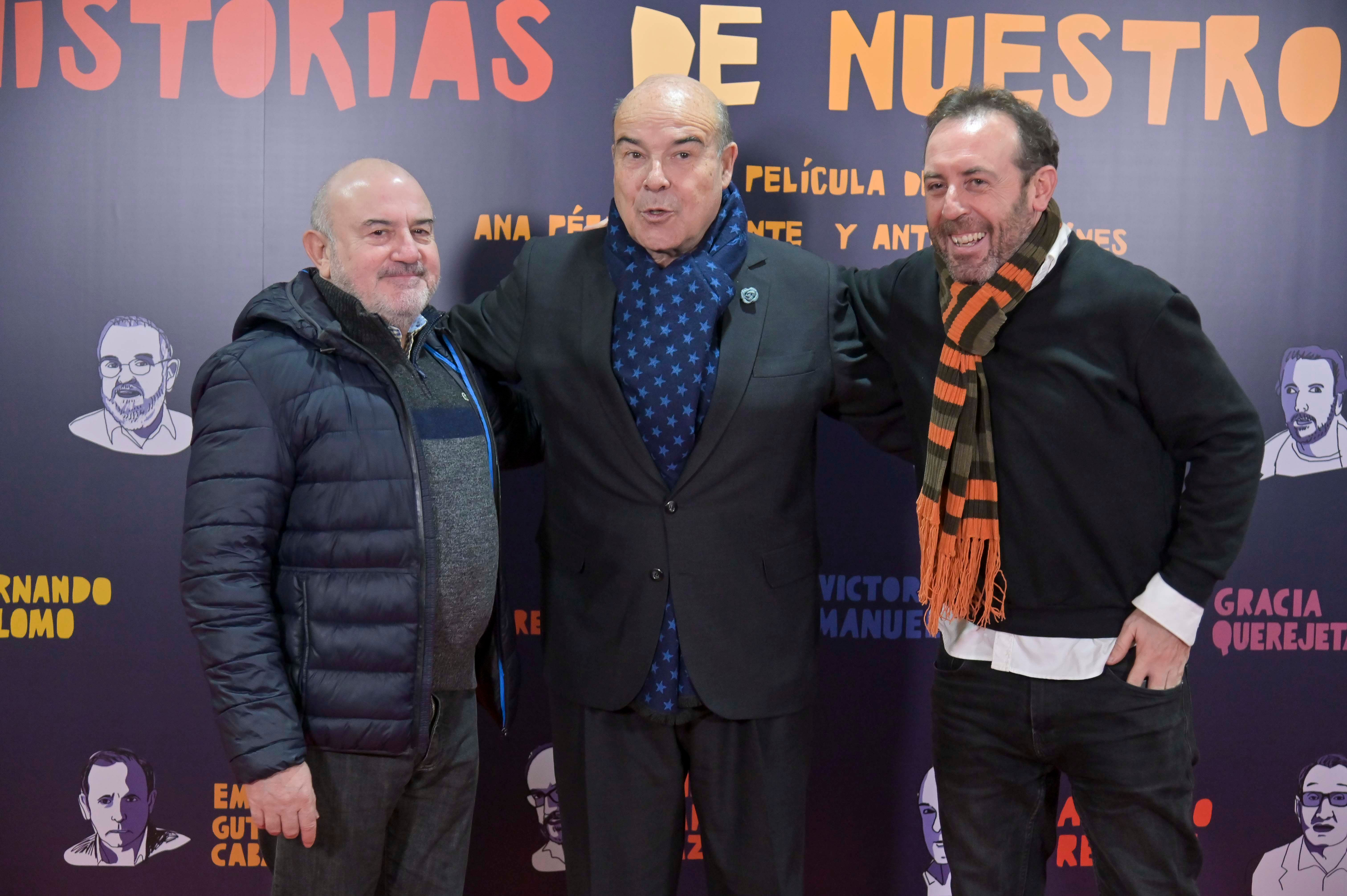 Jesús Bonilla junto a Antonio Resines y Antonio Molero en 2019