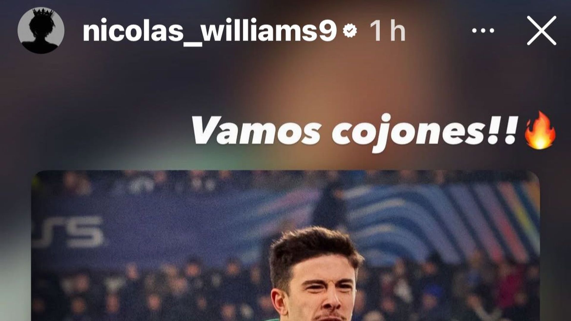 Nico Williams celebra la victoria del Athletic en Champions contra la Atalanta