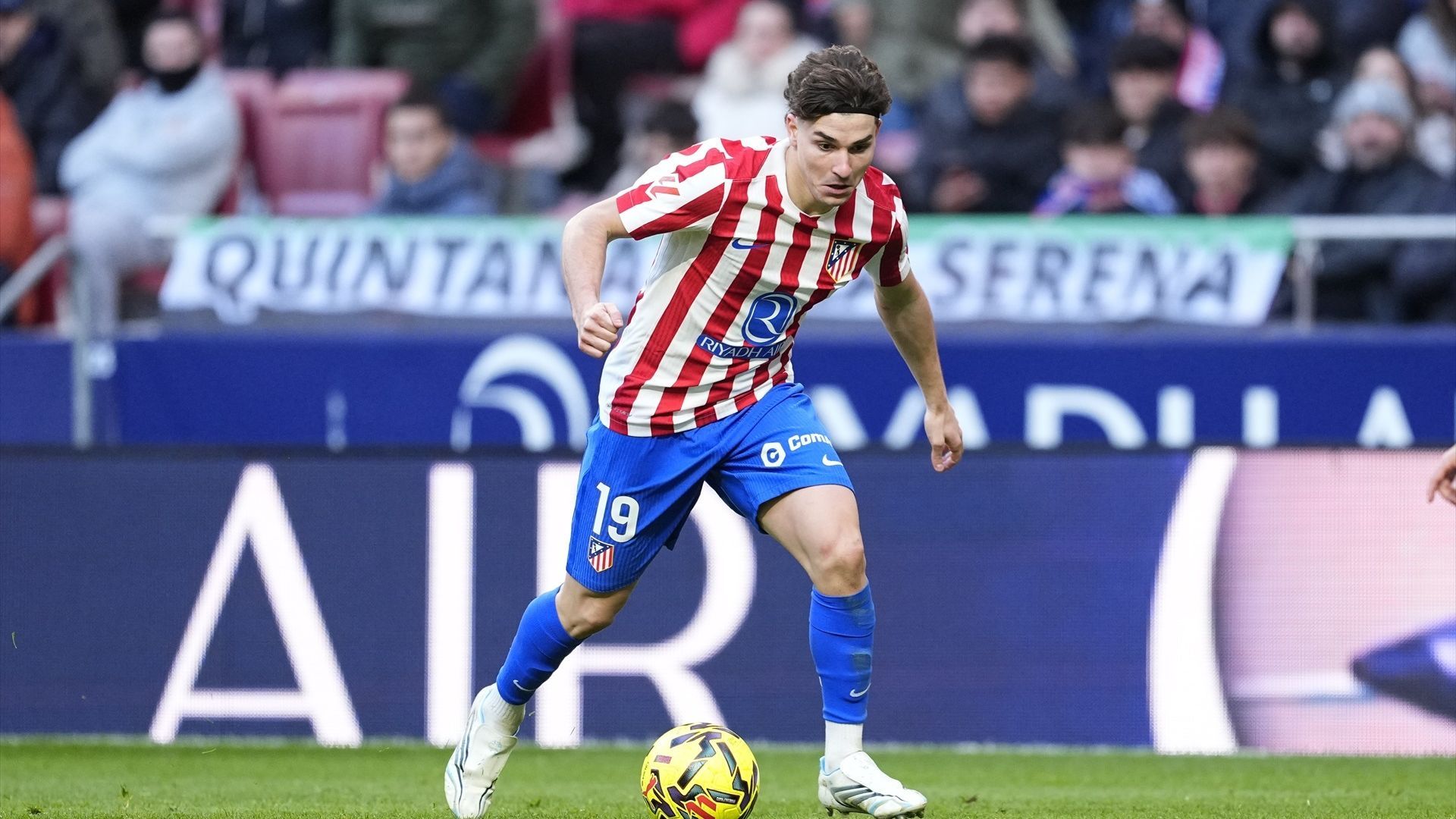 Julián Álvarez en un partido del Atlético de Madrid Julián Álvarez en un partido del Atlético de Madrid