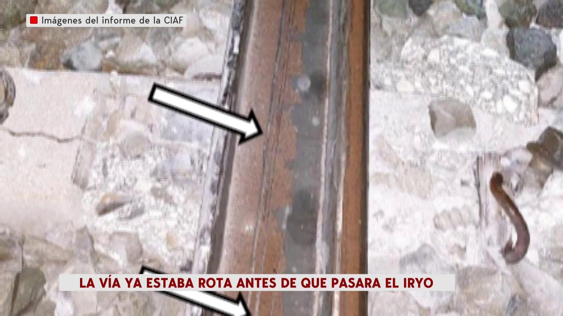 Trozo de vía marcada