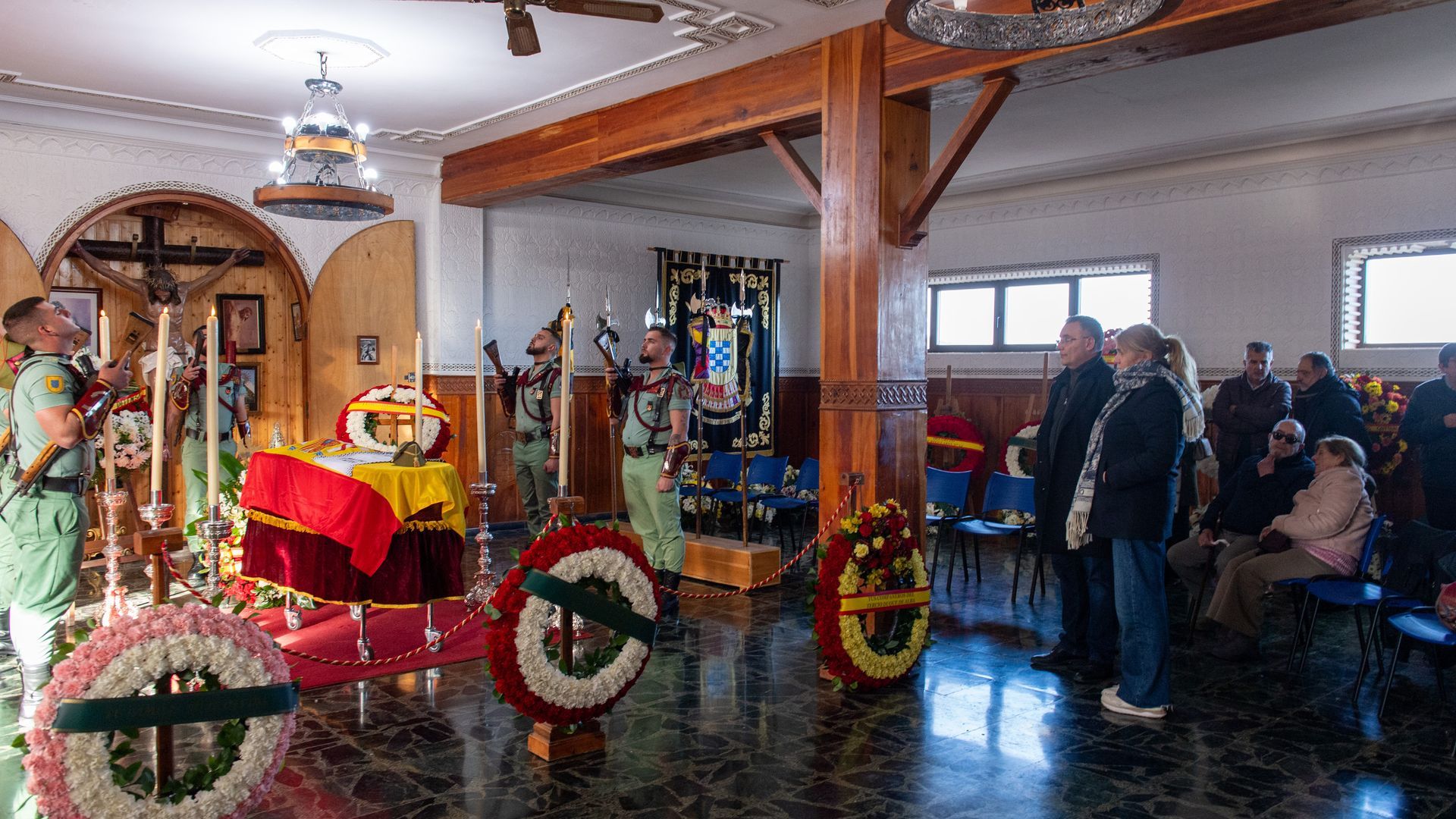 Capilla ardiente del capitán de la Legión ceutí Álvaro García Jiménez