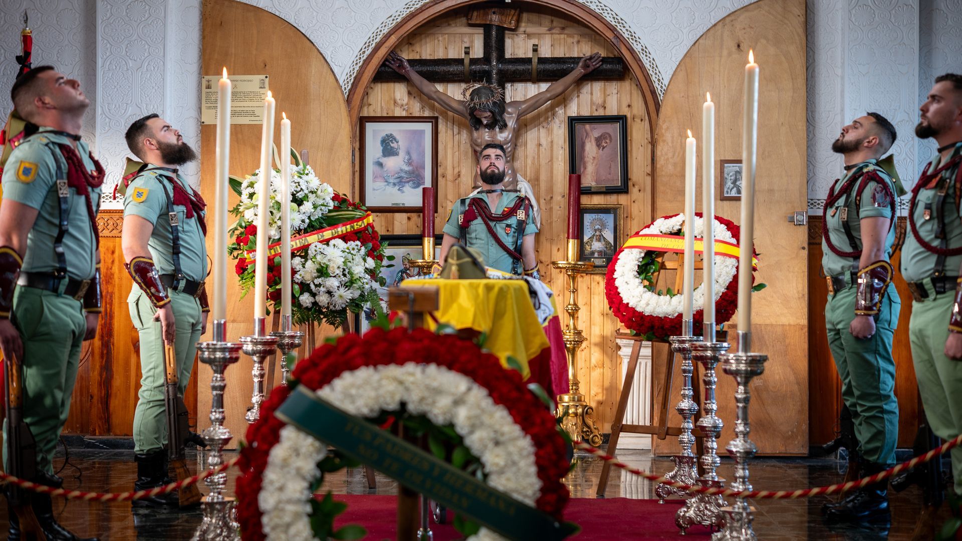Capilla ardiente del capitán de la Legión ceutí Álvaro García Jiménez