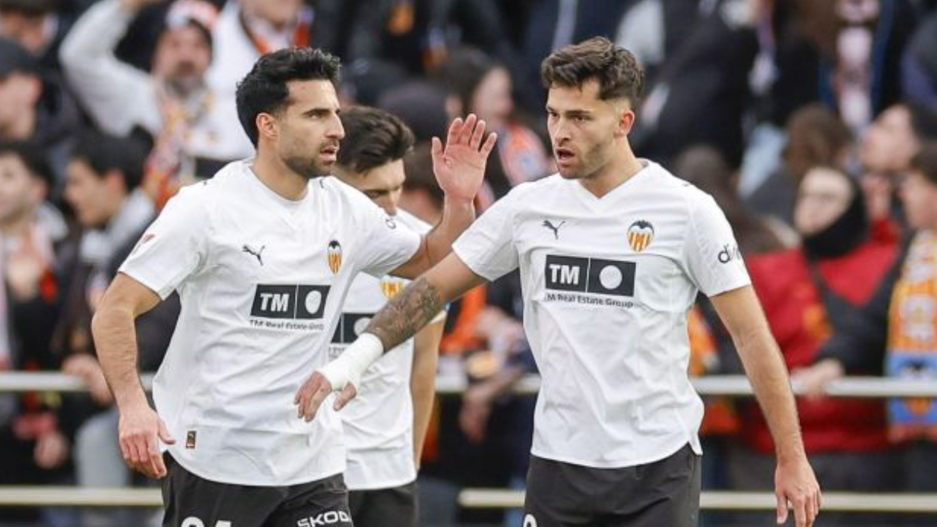 Eray Cömert y Hugo Duro ante el Espanyol