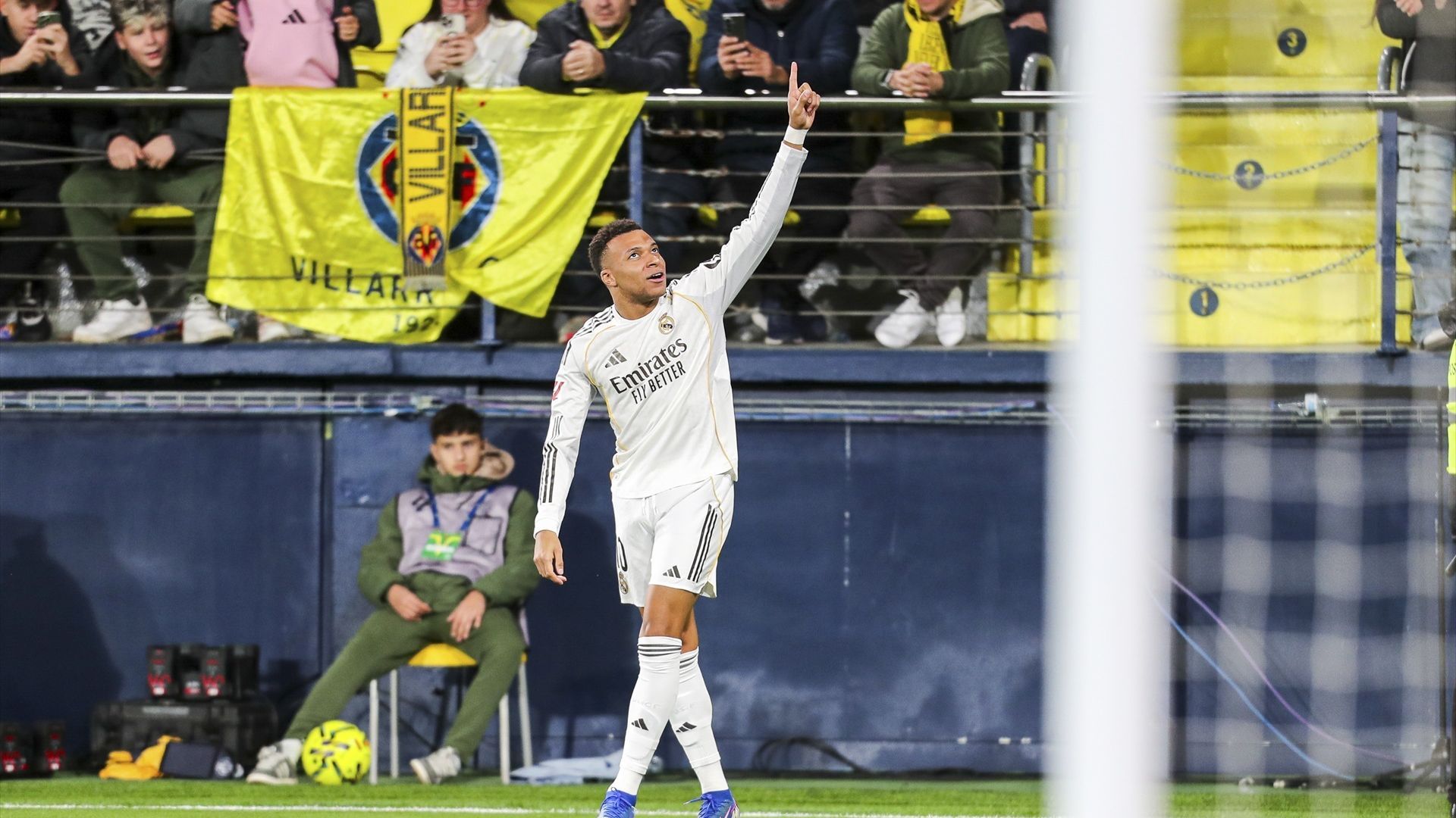 Mbappé celebra su gol en el Villarreal-Real Madrid