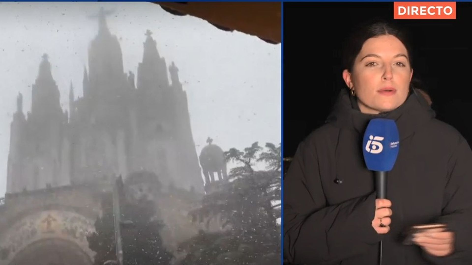 La nieve llega a Barcelona y el Tibidabo se tiñe de blanco