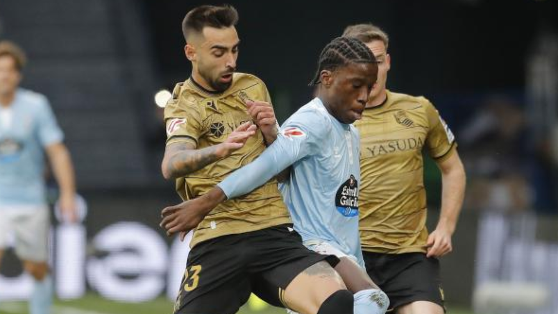 Brais Méndez con Ilaix Moriba Brais Méndez con Ilaix Moriba