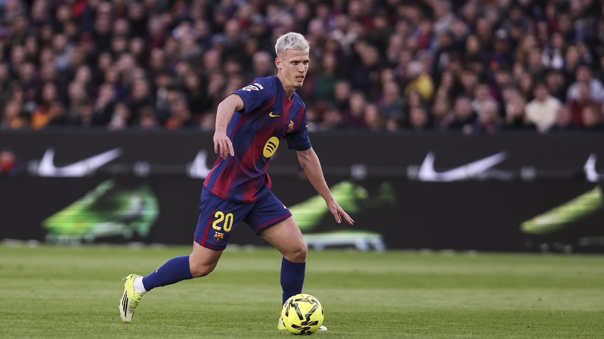 Dani Olmo, en el Barça-Oviedo