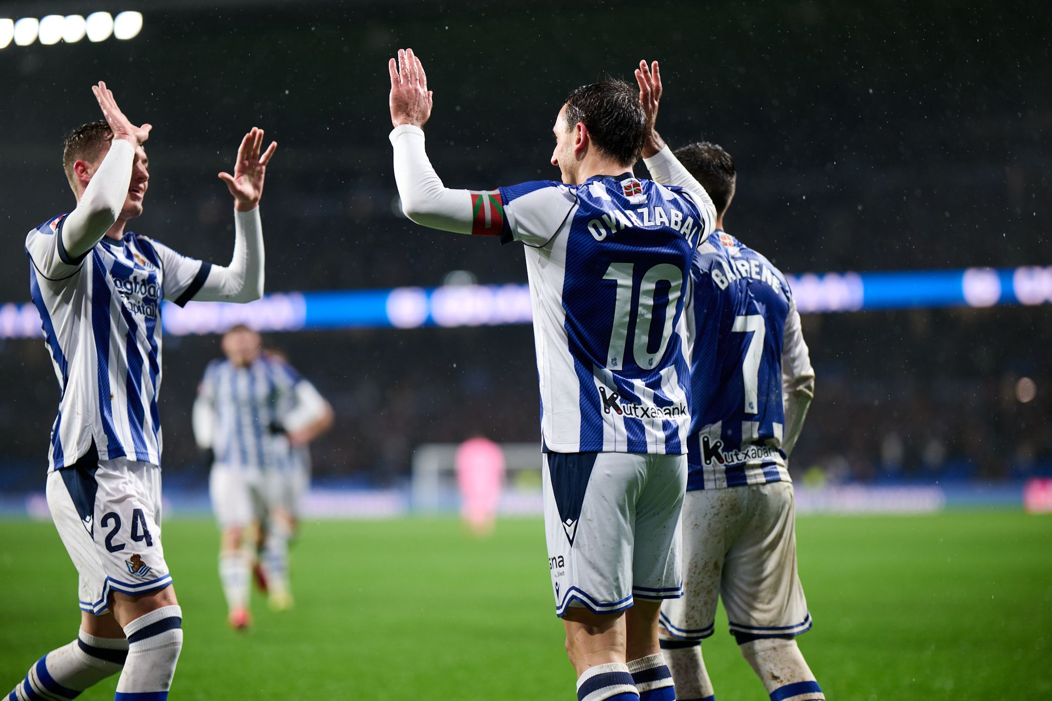 Mikel Oyarzabal celebra su gol en el Real Sociedad-Celta