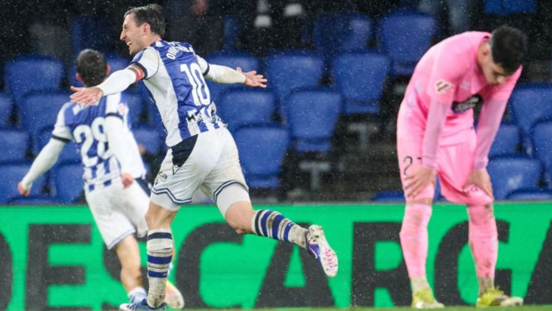 Mikel Oyarzabal celebra su segundo gol al Celta Mikel Oyarzabal celebra su segundo gol al Celta