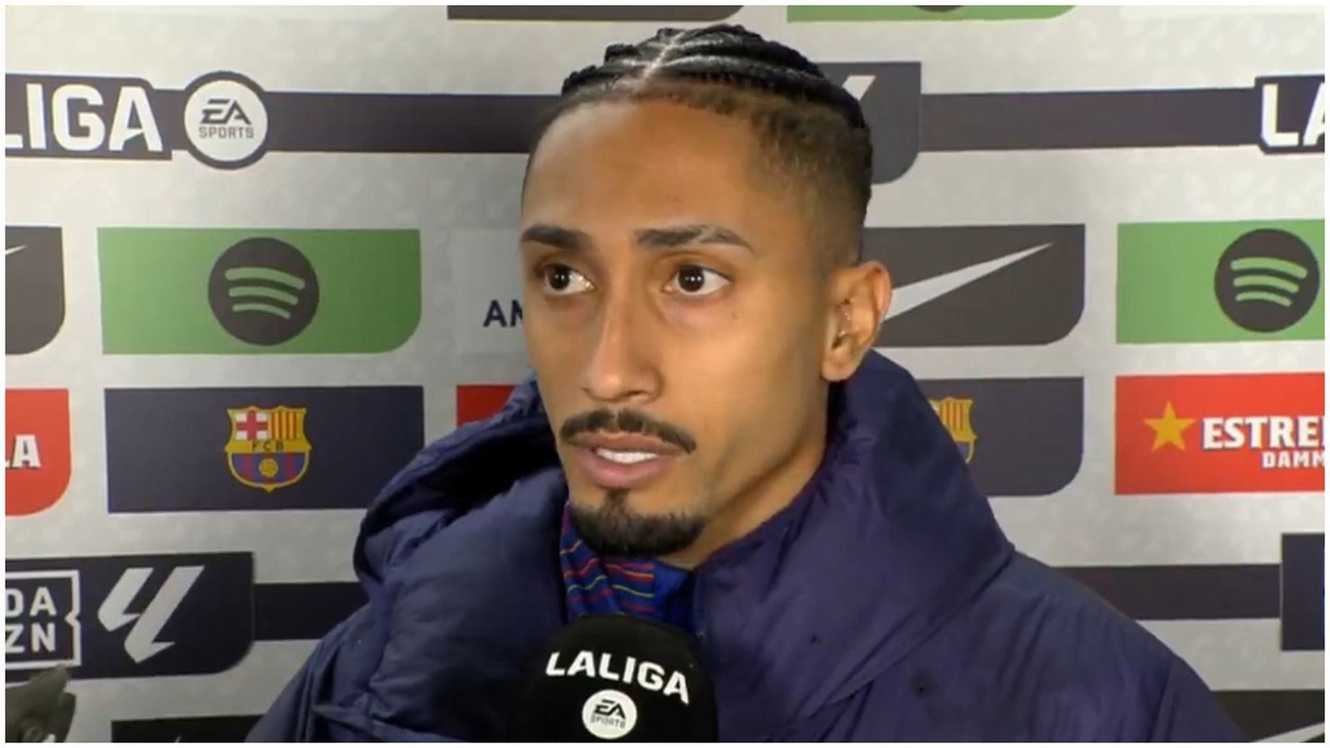 Raphinha, en el postpartido del Barça - Real Oviedo